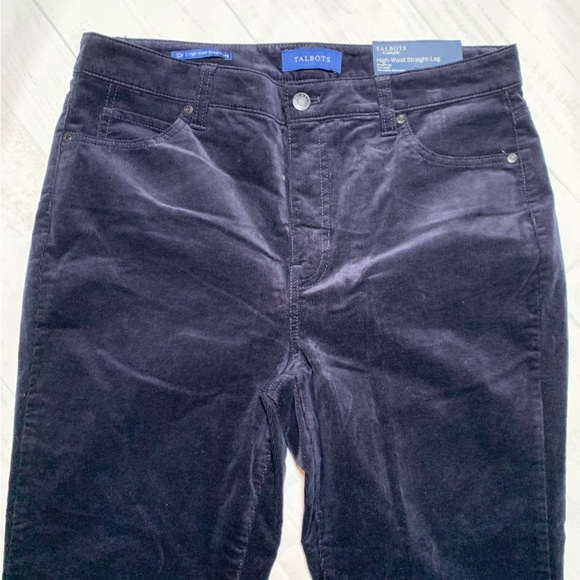 NWT Talbots high waist straight leg full length. Dark navy blue. Size 10P. - Picture 7 of 12